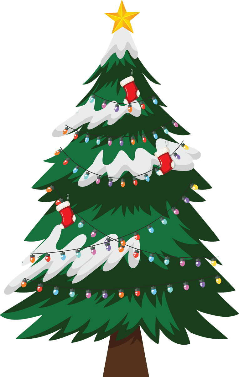 christmas theme with christmas tree winter