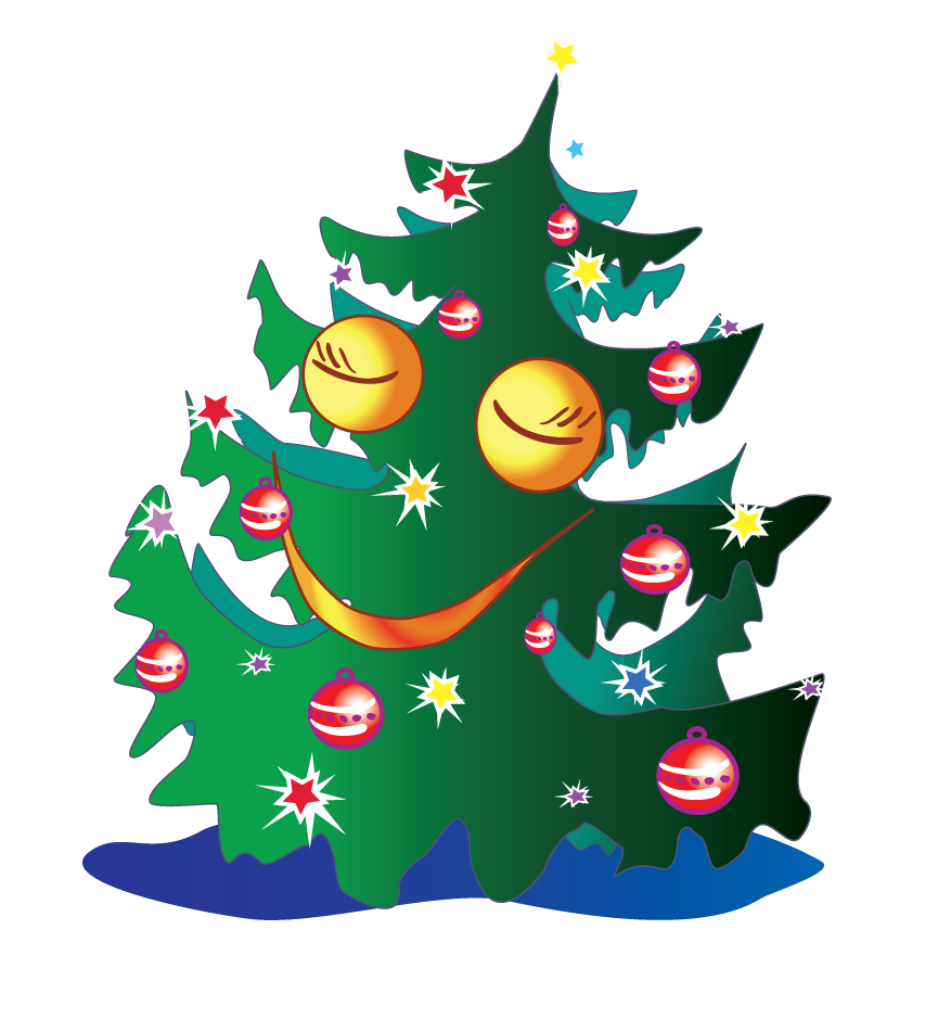 cheerful christmas tree christmas poster vector for holiday celebrations and festive decor