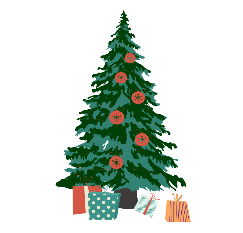 christmas tree gift box