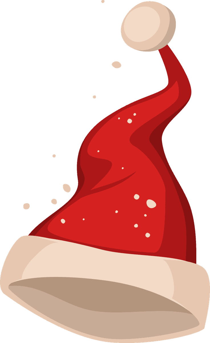 christmas vintage objects vector featuring a playful red santa hat for festive cheer