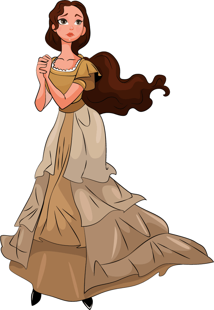 cinderella princess icons colored cartoon characters