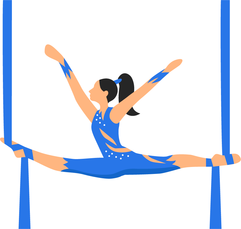 circus artist characters collection featuring acrobats in vibrant costumes for playful designs