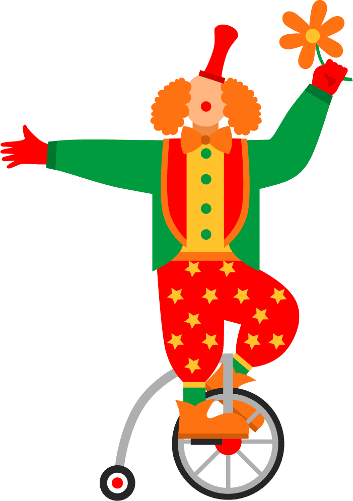 circus artist characters collection featuring colorful clowns, acrobats, and entertainers for playful designs