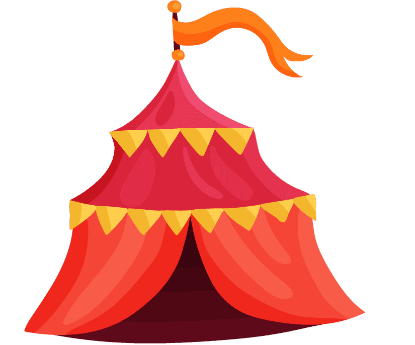Circus performance decorative elements