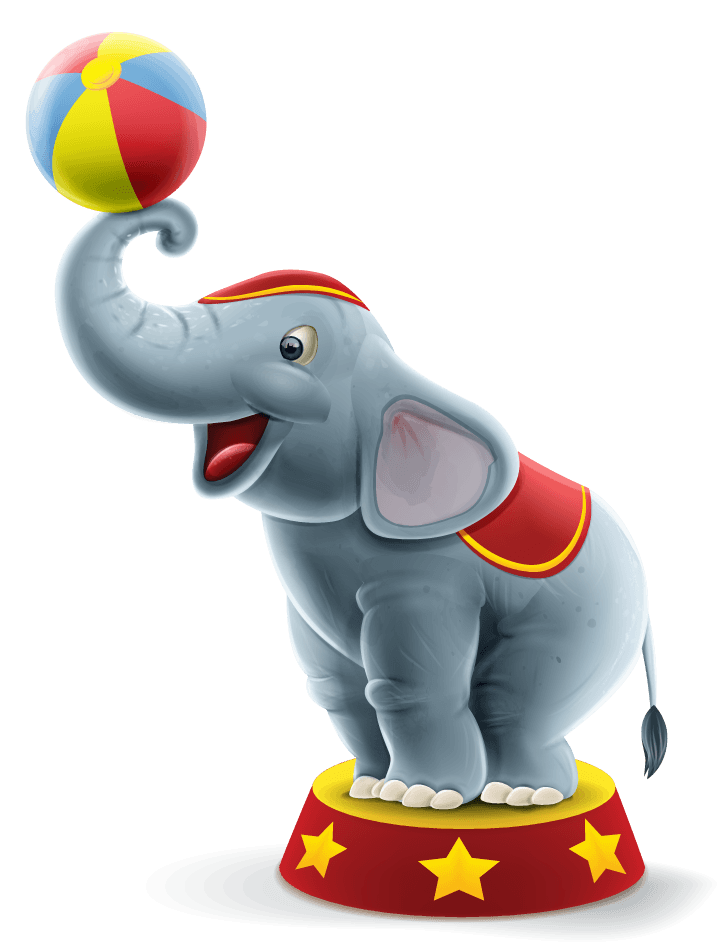 circus elephant animal show vector