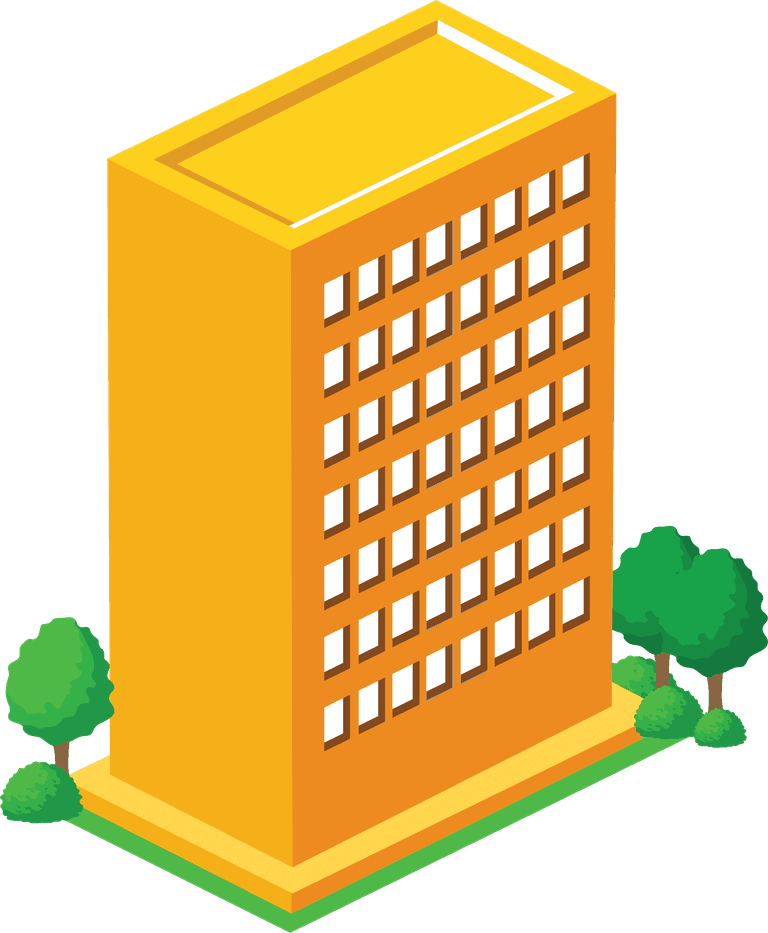 city building vectors icon for urban planning and construction projects with green elements