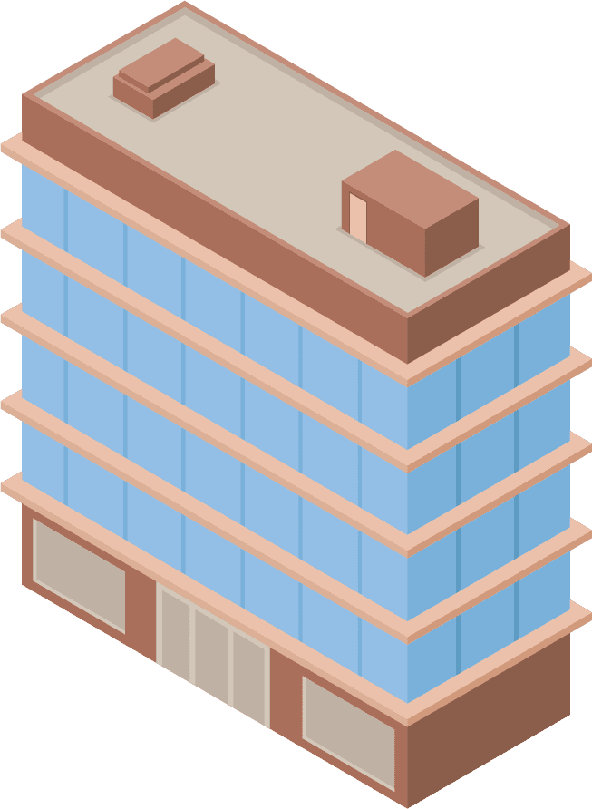 isometric modern city buildings showcasing sleek architecture for urban planning projects