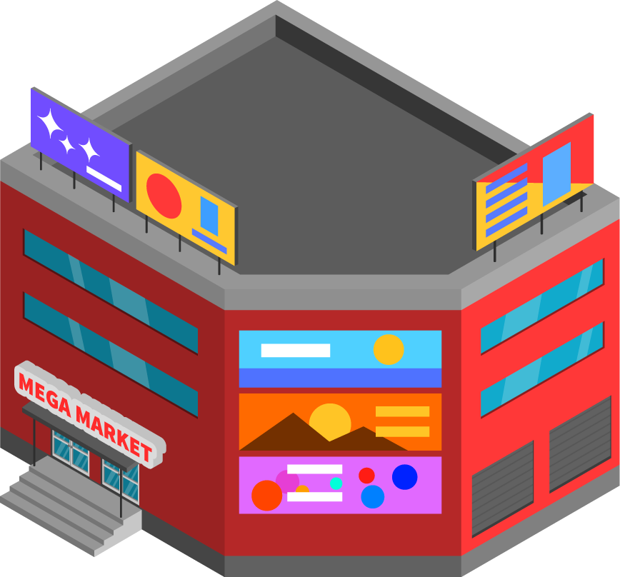 city buildings isometric icons showcasing colorful urban storefronts for creative projects