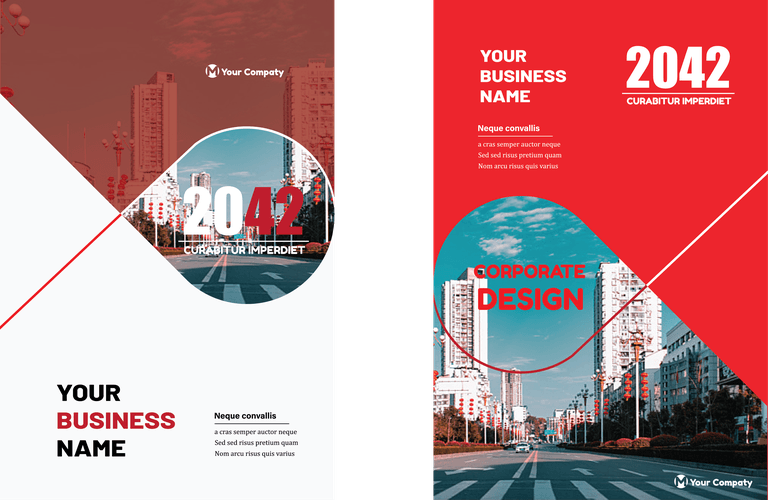 city business book cover design template