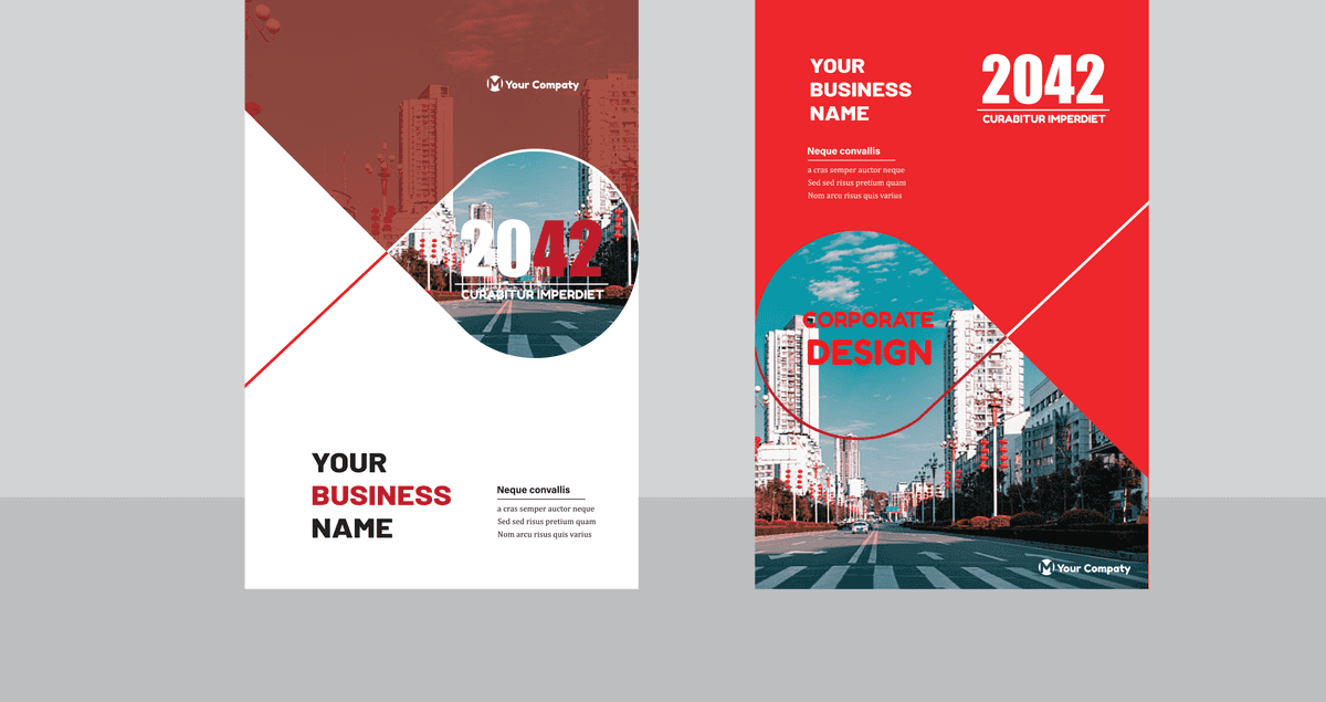 city business book cover design template