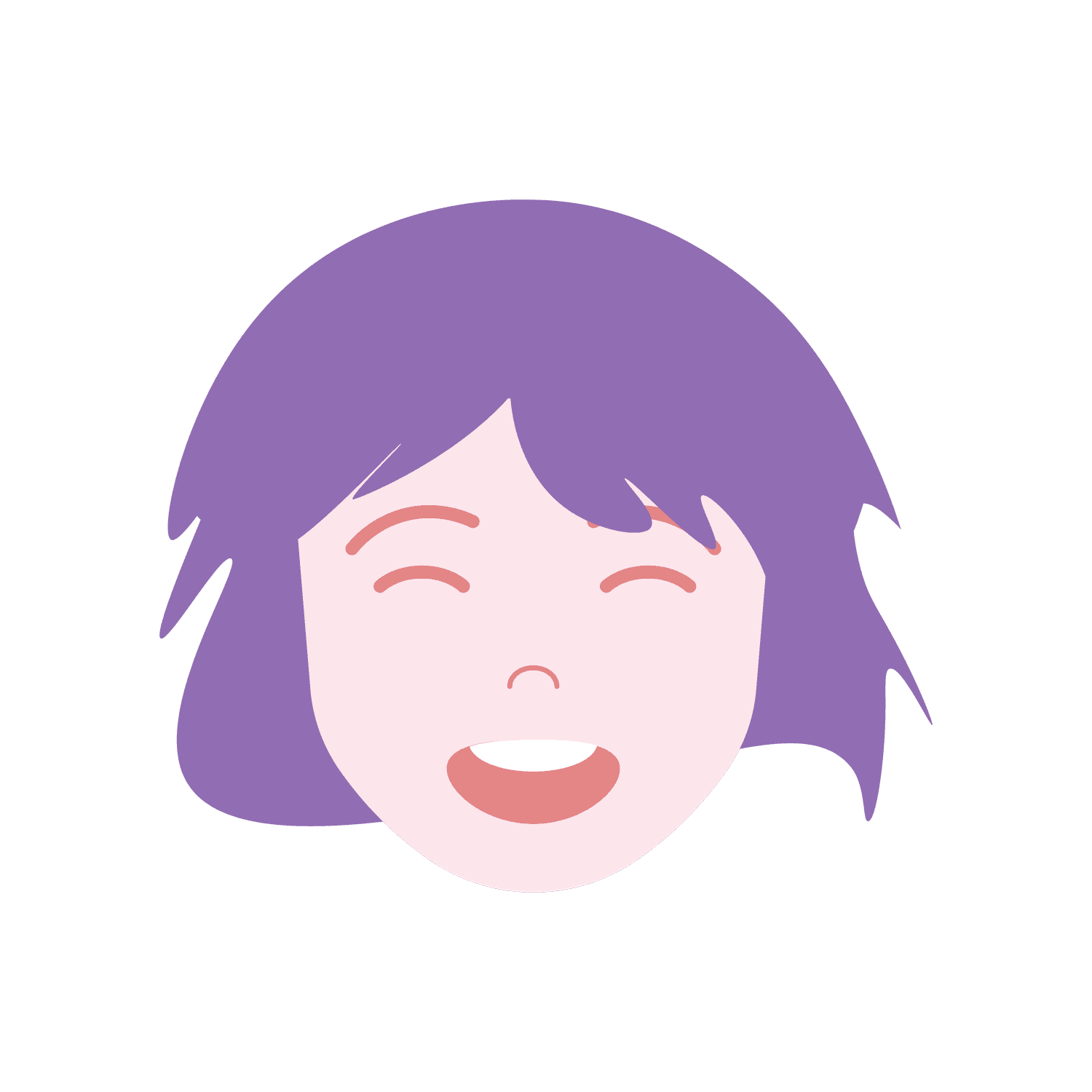 classic colorful avatar funny face character illustration