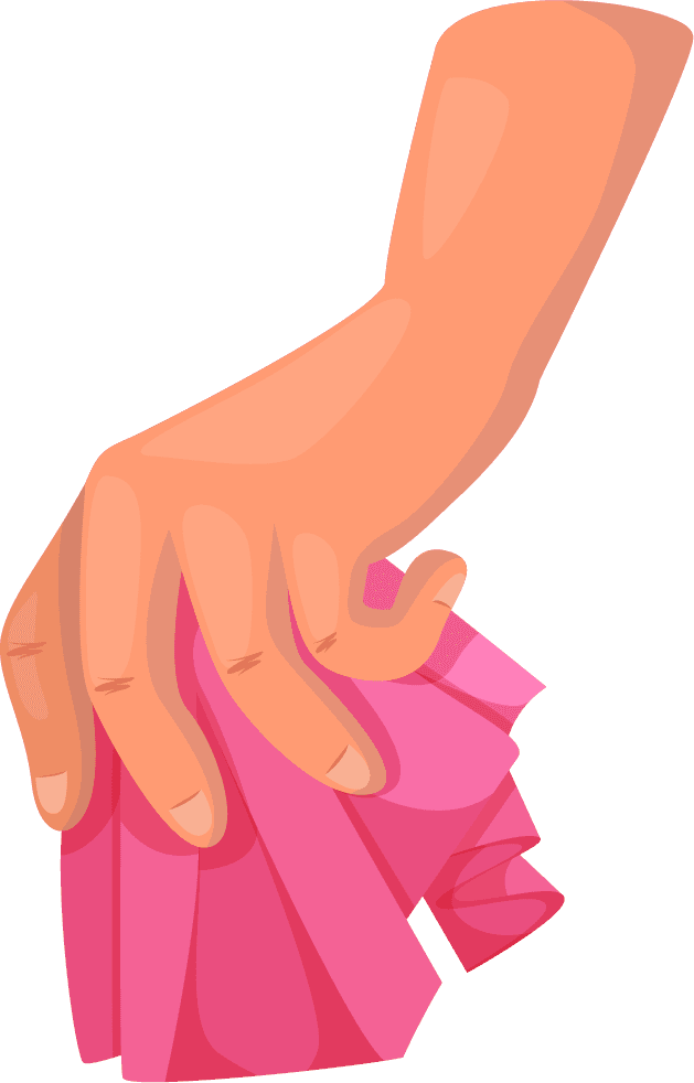 cleaning hand illustration cartoon style