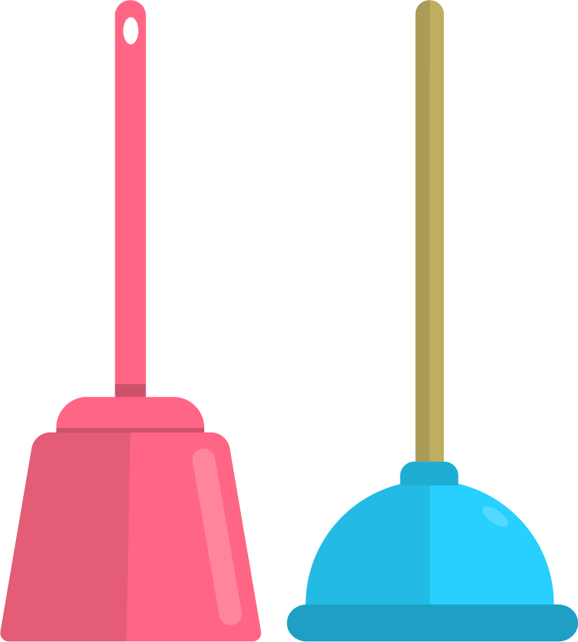 Simple flat cleaning items, cleaning service icons