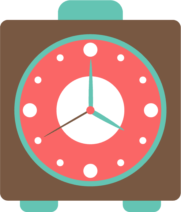 Various flat clock illustration