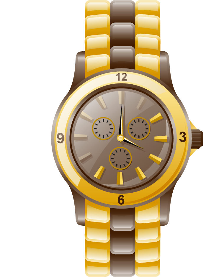clockwatcher different clocks vector featuring elegant gold timepiece for timeless style