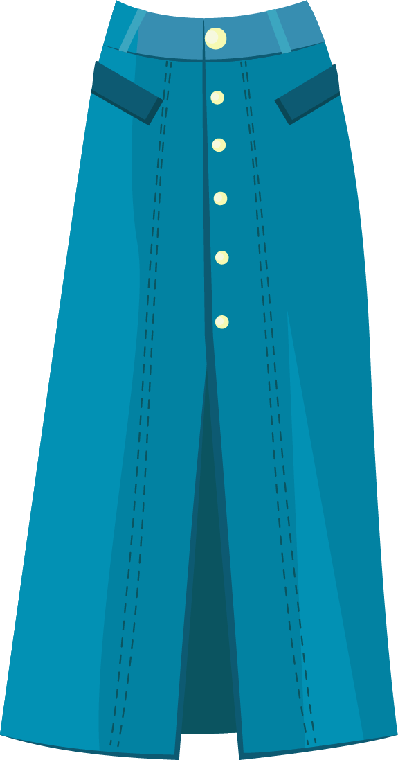 stylish summer clothes set featuring a chic long skirt with button details