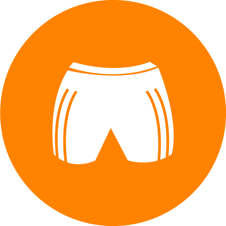 clothing and accessories color icons showcasing stylish shorts for summer wear and casual outings