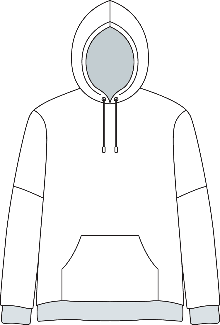 clothing white hoodie jacket template for custom prints and fashion designs