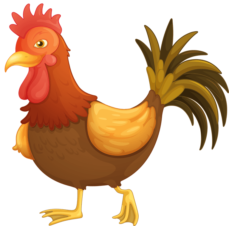 cock animal collection cartoon vector