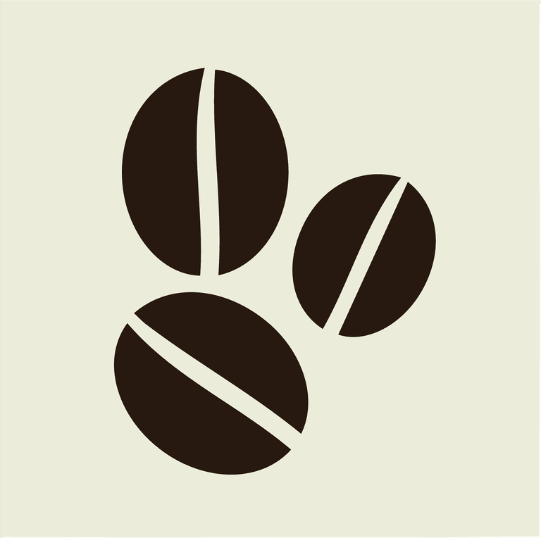 coffee beans icon logo vector