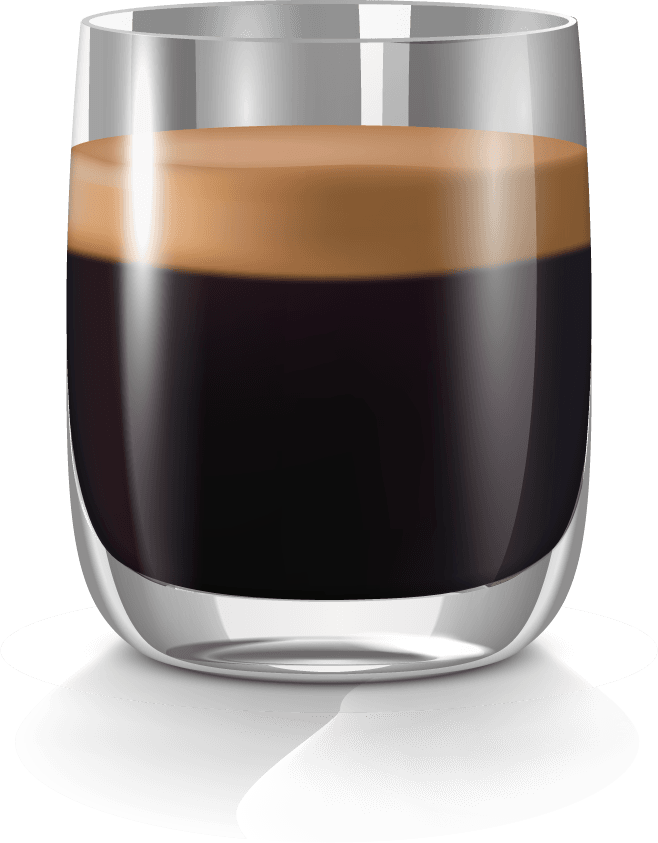 coffee drinks layers infographics with isolated images glasses with attached