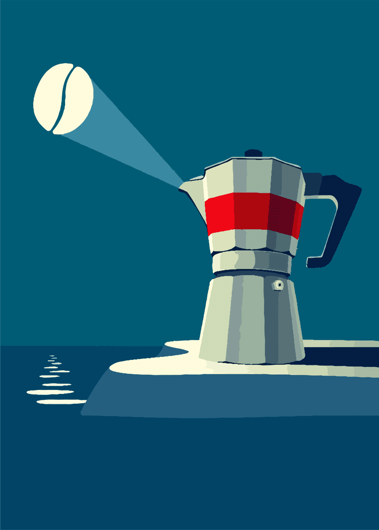 coffee lighthouse poster cover