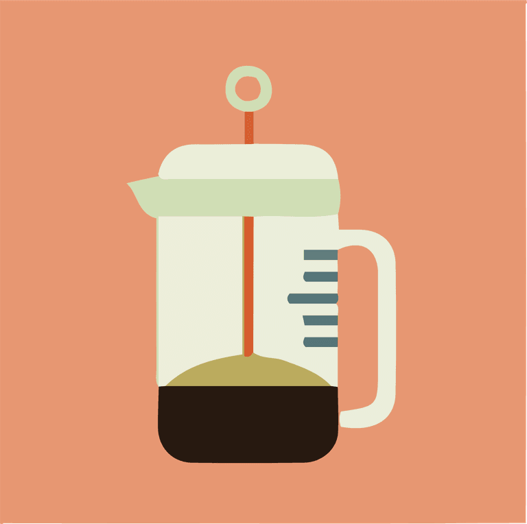 coffee pot icon logo vector