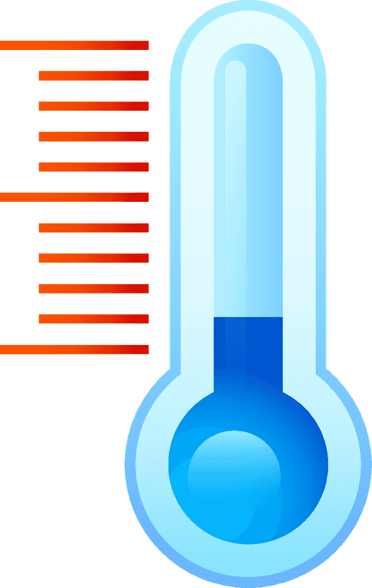 cold temperature weather icon set featuring thermometers for apps and websites