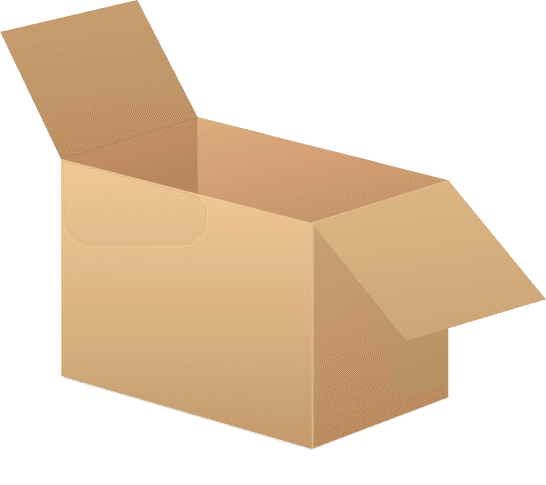 collection cardboard boxes realistic style