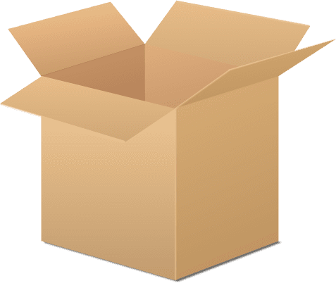 collection cardboard boxes realistic style