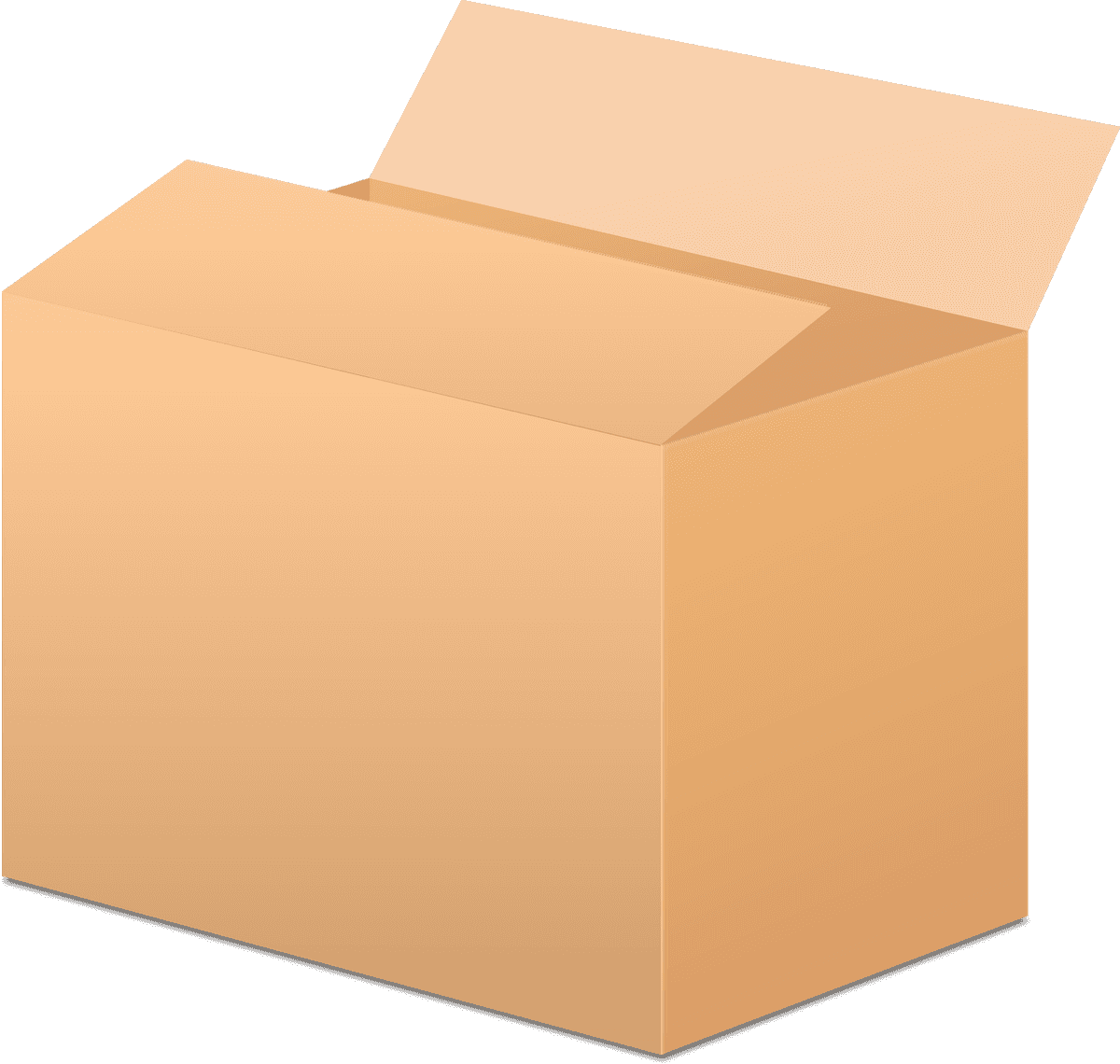 collection cardboard boxes realistic style