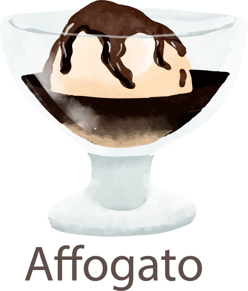 collection different types coffee desserts showcasing affogato and creamy indulgence