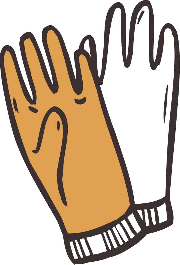 collection gardening elements tools featuring colorful gloves for outdoor planting and maintenance