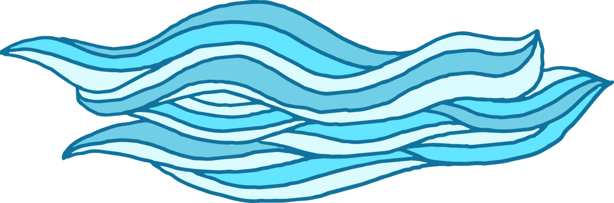 collection hand drawn waves for creative projects and water-themed decor
