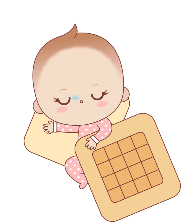 collection kawaii japanese babies sleeping peacefully with delightful snacks