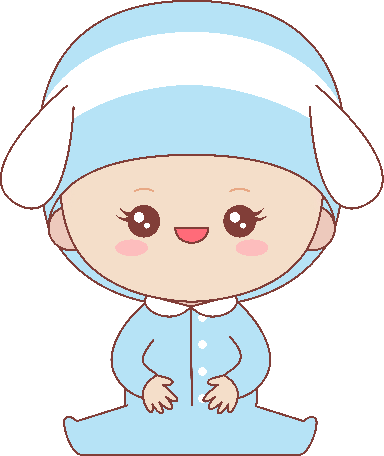 collection kawaii japanese babies featuring adorable characters in playful clothing for creative projects