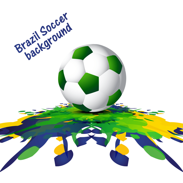 collection of brazil flag with soccer