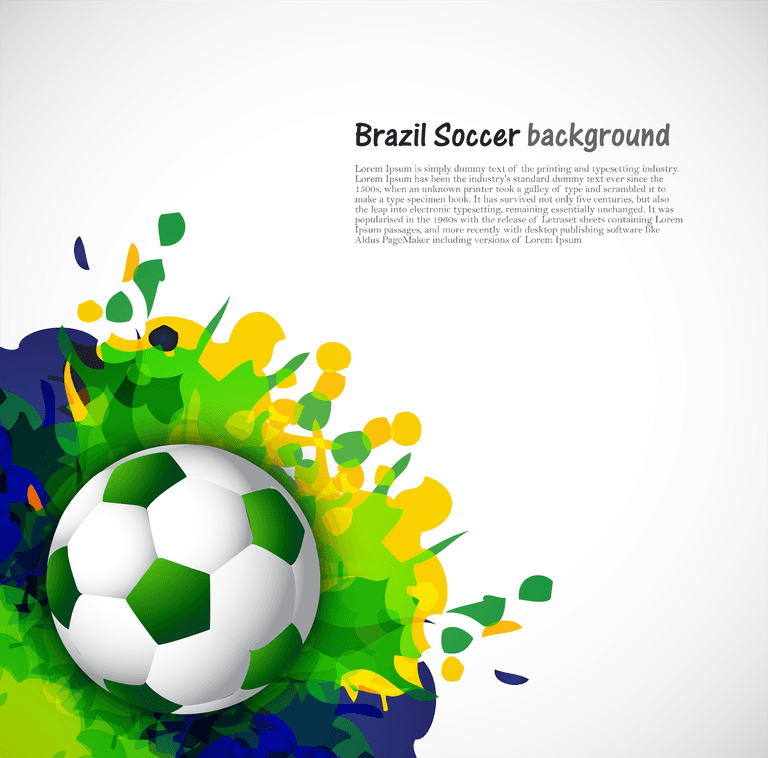 collection of brazil flag with soccer