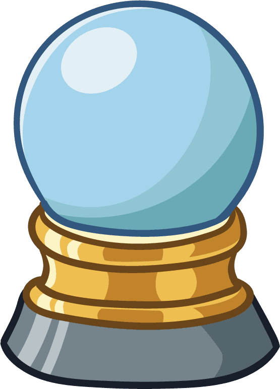 collection of magic related icon featuring a crystal ball with intricate base