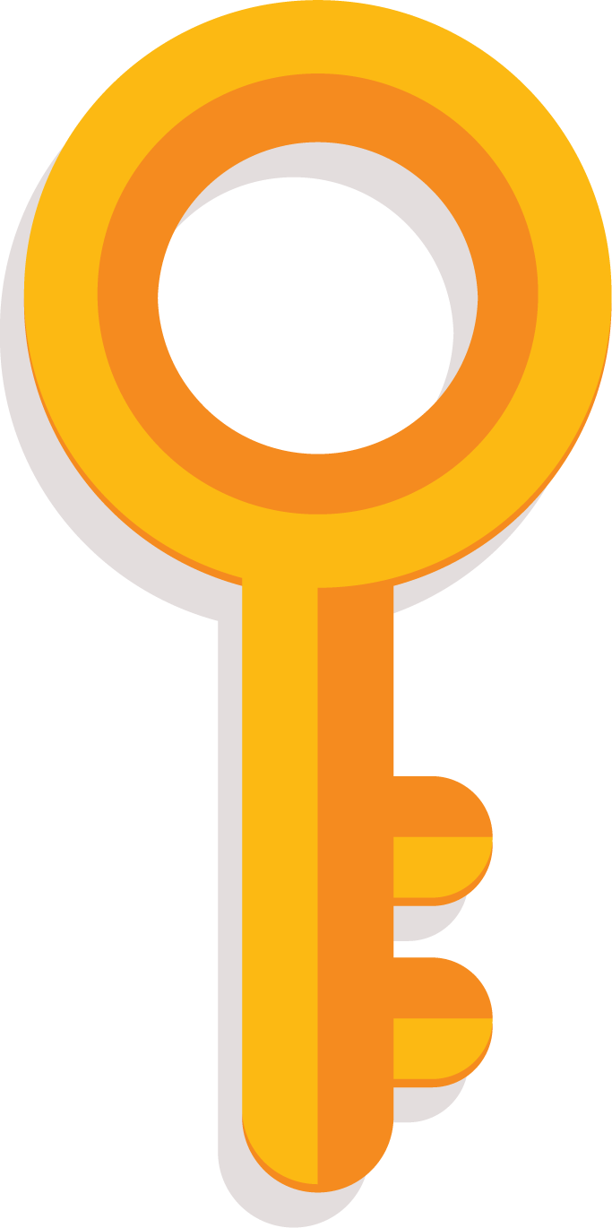 collection silver golden keys icon with modern style and colorful features for unlocking
