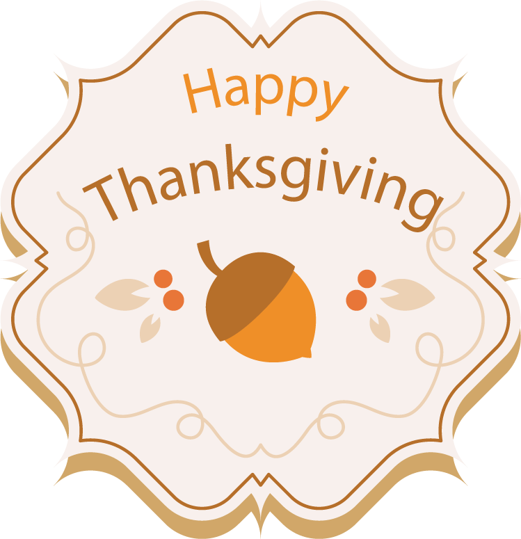 collection thanksgiving vintage badges featuring acorns and autumn leaves for festive celebrations