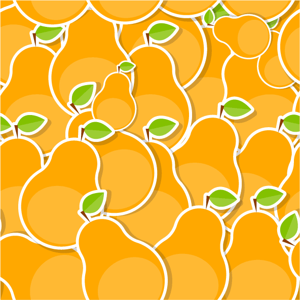 collection top seamless pattern backgrounds of vibrant orange pears with leaves for playful designs