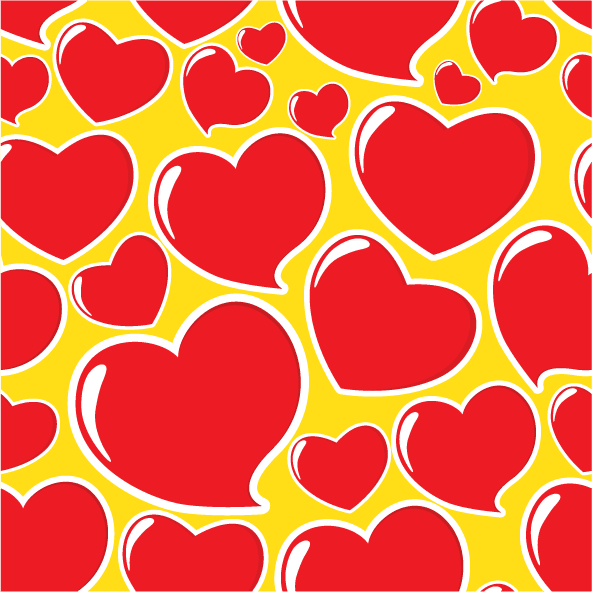 collection top seamless pattern backgrounds featuring vibrant red hearts on cheerful yellow