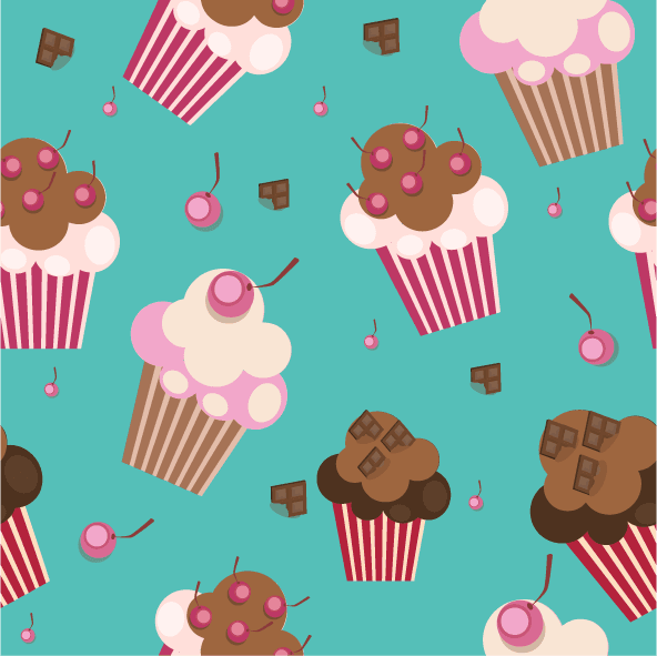 collection top seamless pattern backgrounds featuring playful cupcakes and sweets for fun projects