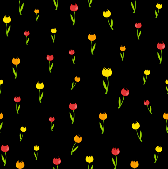 collection top seamless pattern backgrounds featuring colorful floral motifs on a black canvas