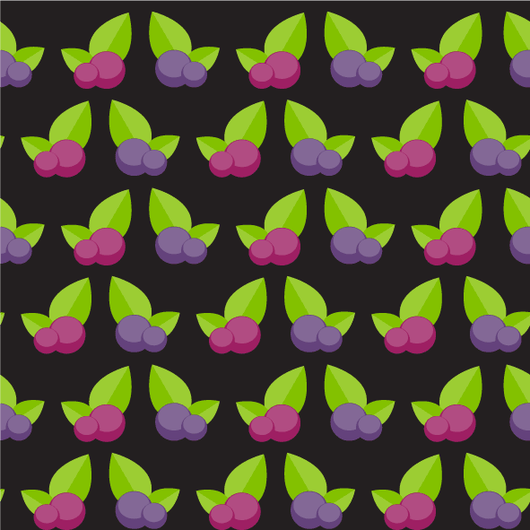 collection top seamless pattern backgrounds featuring colorful berries and lush leaves on dark background