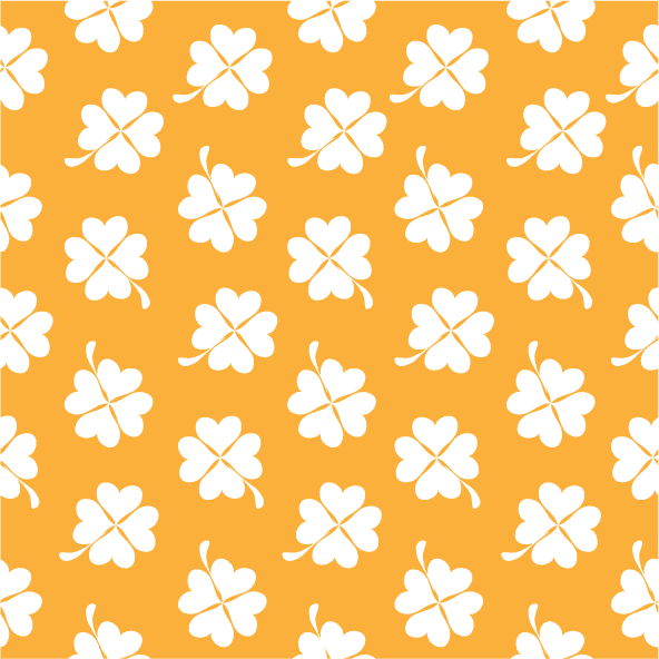 collection top seamless pattern backgrounds featuring cheerful clover leaves on bright orange