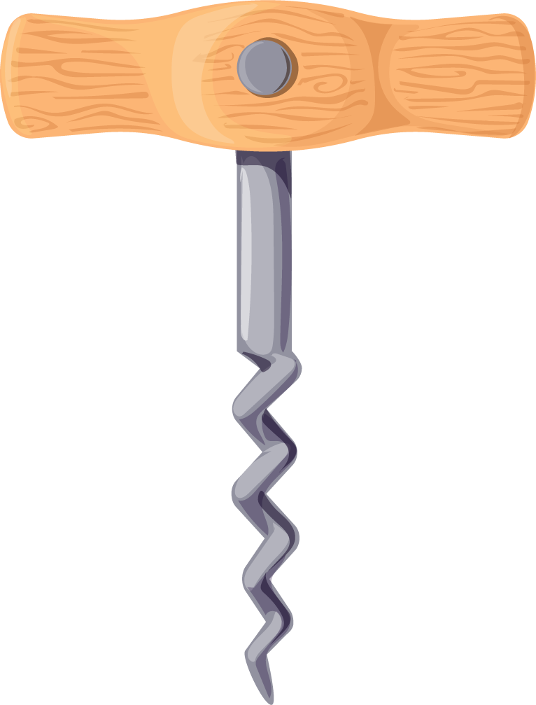 wine beverage and winery items featuring a corkscrew for effortless bottle opening