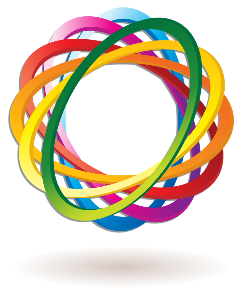 colorful abstract logo element with vibrant circles creating an engaging visual identity for branding
