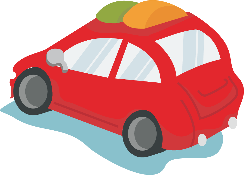 colorful carpool illustration showcasing a fun, vibrant vehicle ready for shared adventures